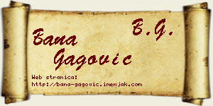 Bana Gagović vizit kartica